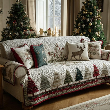 Evaline - Quilted Sofa Cover Woud aan Schemering