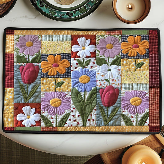 Fallon - Quilted Placemat - Leaf Pattern