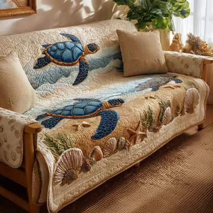 Farrah - Quilted Sofa Cover Turtle