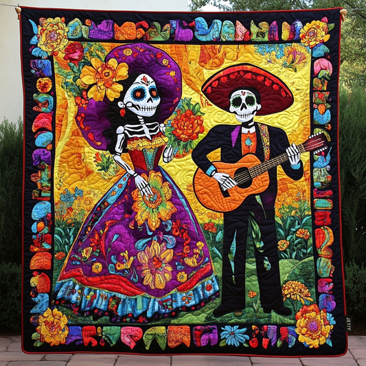 Fern - Quilted Blanket - Day of the Dead