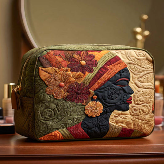 Ria - Quilted Toiletry Bag - Refined Flowers
