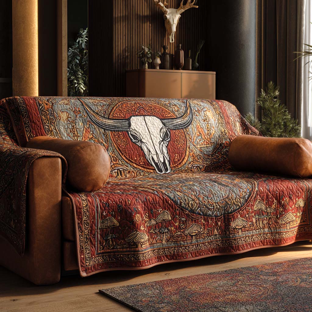 Florencia - Quilted Sofa Cover Texas Bull