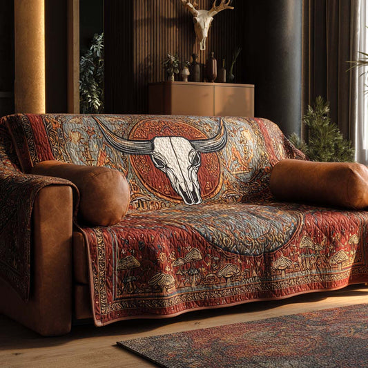 Florencia - Quilted Sofa Cover Texas Bull