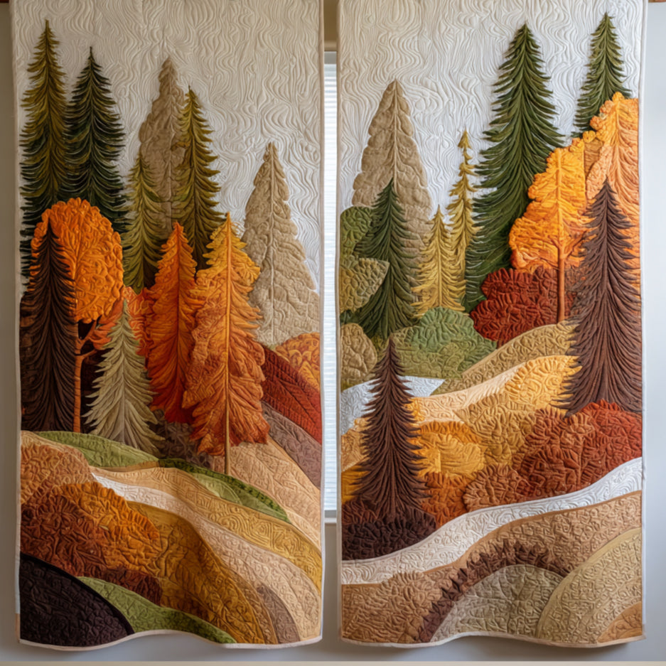 Trijntje - Quilted Curtains Forest Landscape