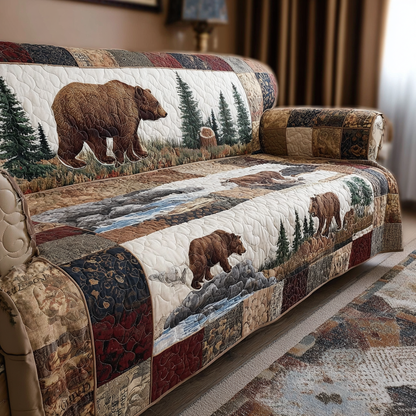 Tess - Quilted Sofa Cover Bear