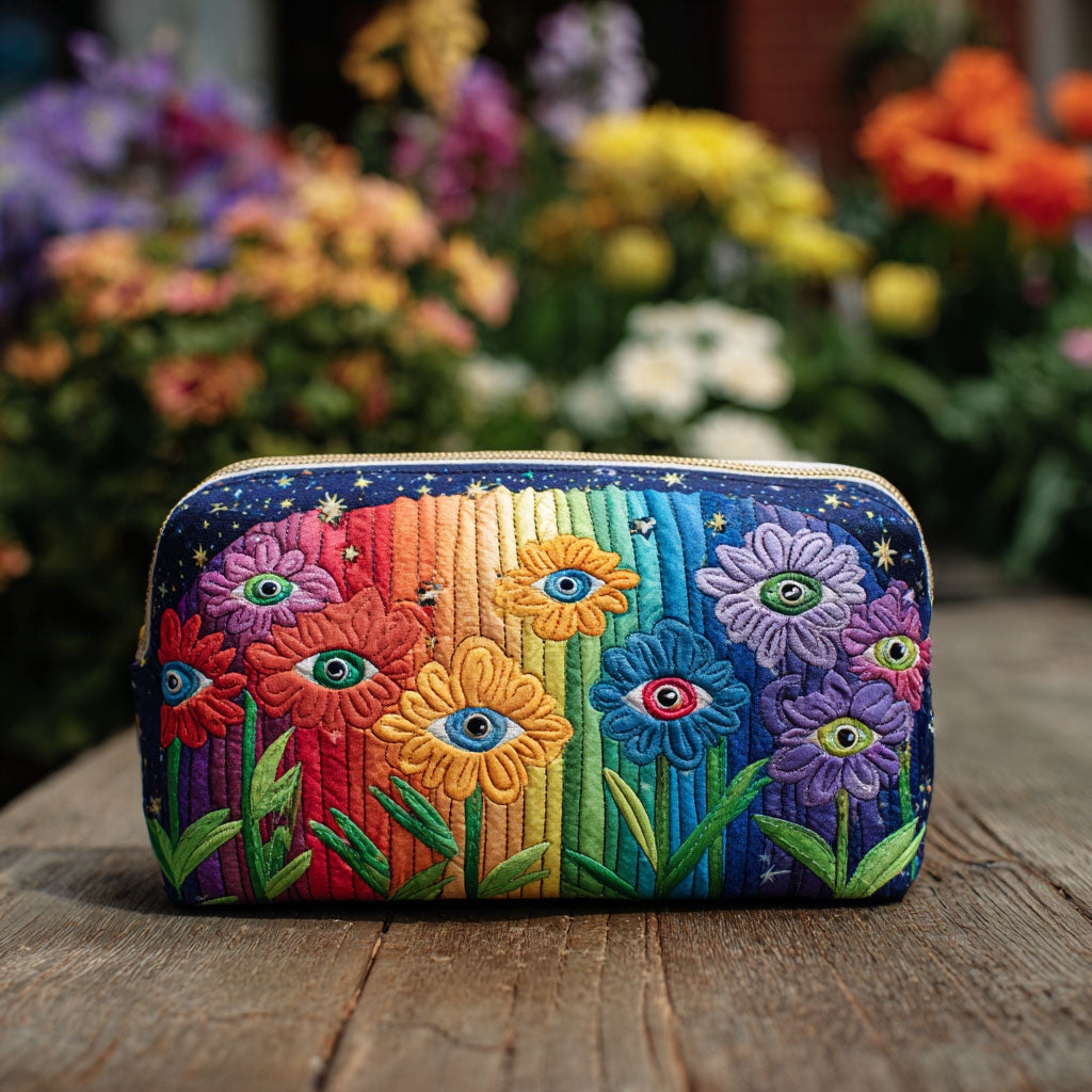 Joke - Quilted Toiletry Bag - Retro Forest
