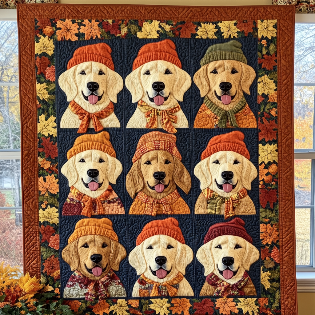 Frankie - Quilted Blanket - Autumn Retriever
