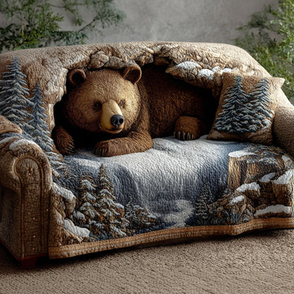 Freida - Quilted Sofa Cover Bear and Chalet