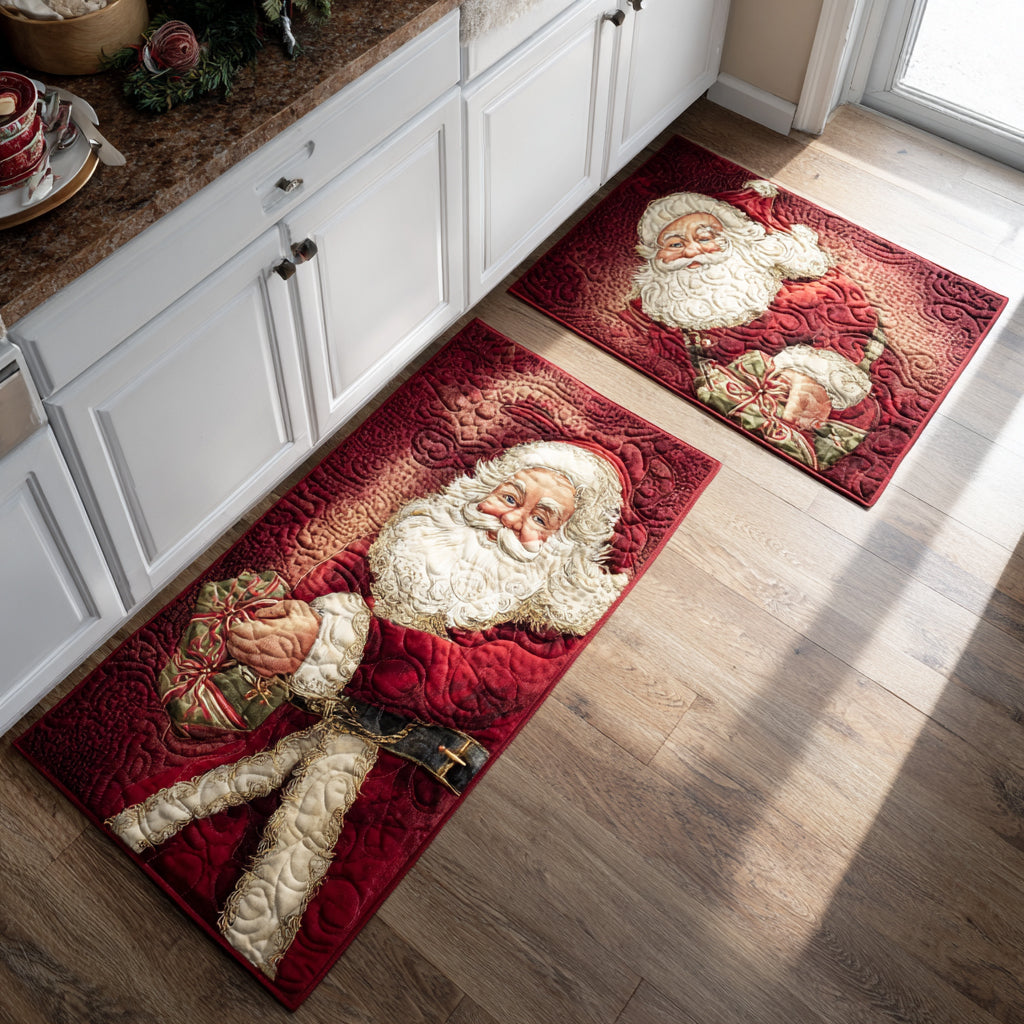 Freya - 2-Piece Kitchen Mat Set - Santa Claus