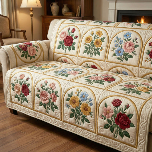 Freyja - Quilted Sofa Cover Pattern Spring