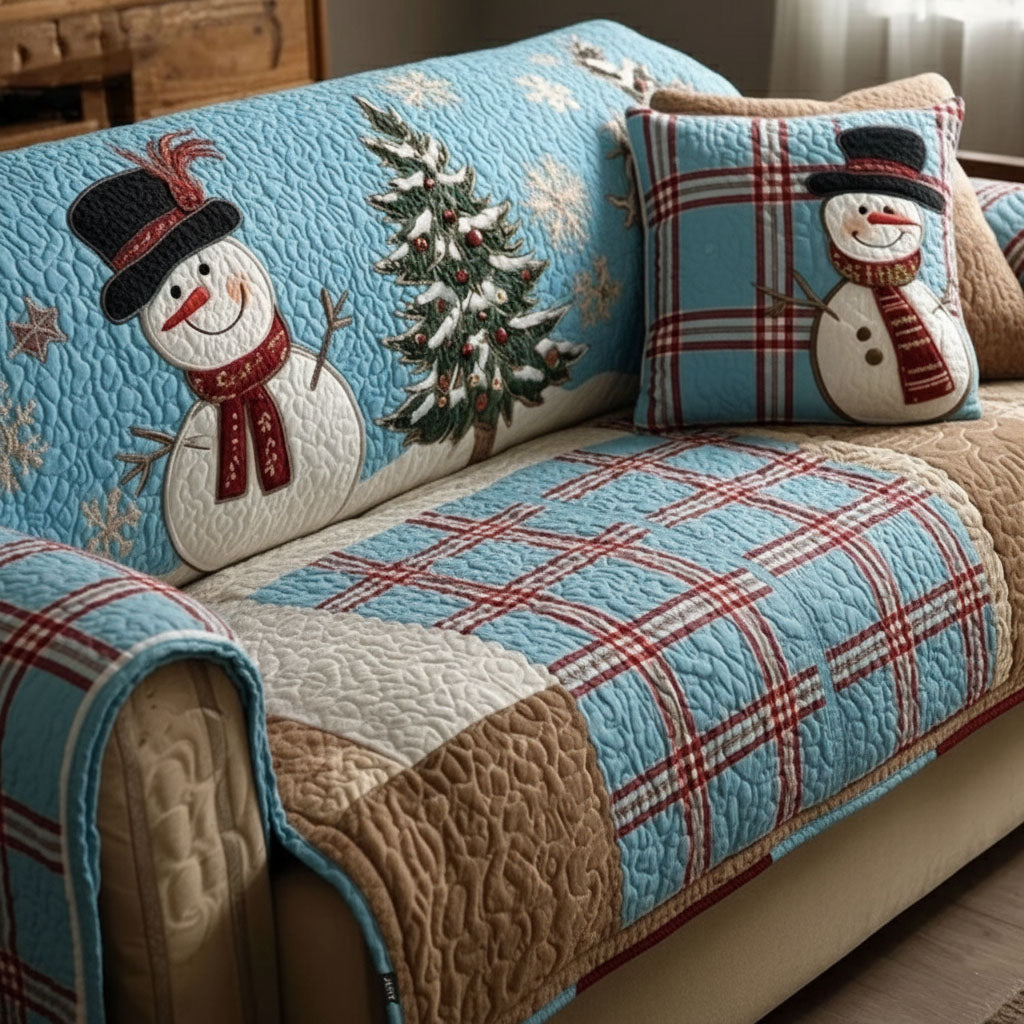 Suze - Quilted Sofa Cover Christmas Pattern