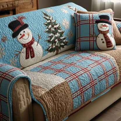 Suze - Quilted Sofa Cover Christmas Pattern
