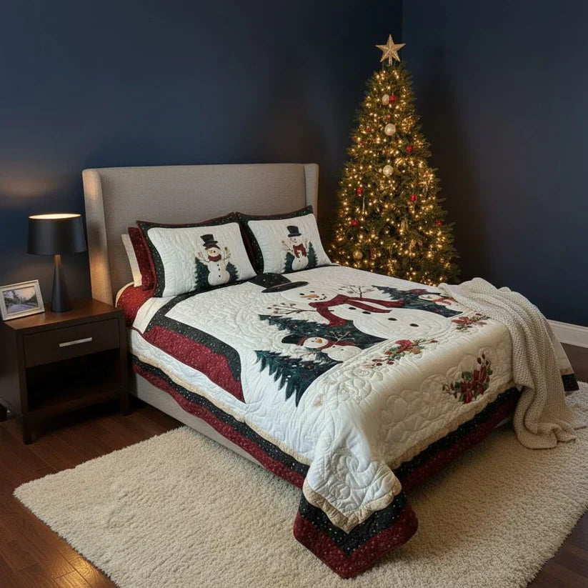 3-Piece Quilt Set - Snow Friends