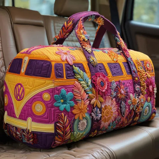 Quilted Travel Bag - Hippie Van II