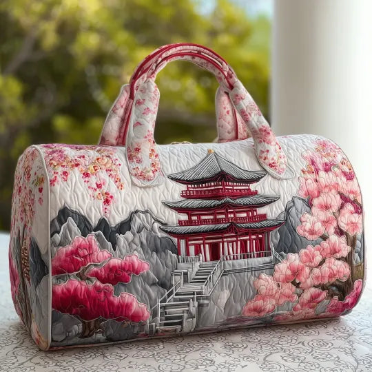 Quilted Travel Bag - Japanese Wave