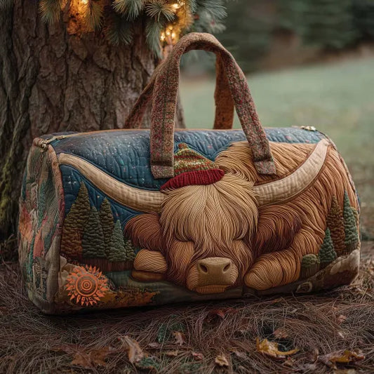 Quilted Travel Bag - Farm Cow