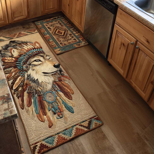 Gabrielle - 2-Piece Kitchen Mat Set - Majestic Wolf