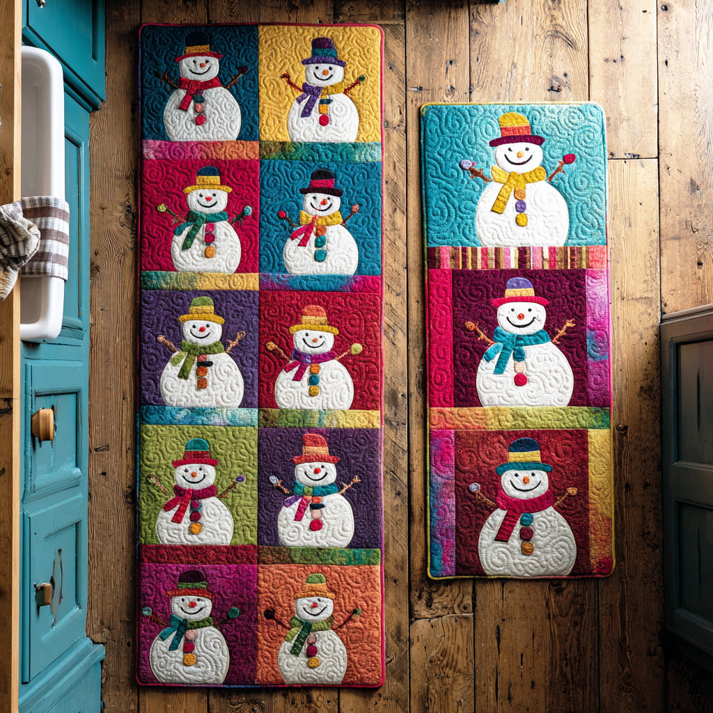 Galilea - 2-Piece Kitchen Mat Set - Snowman