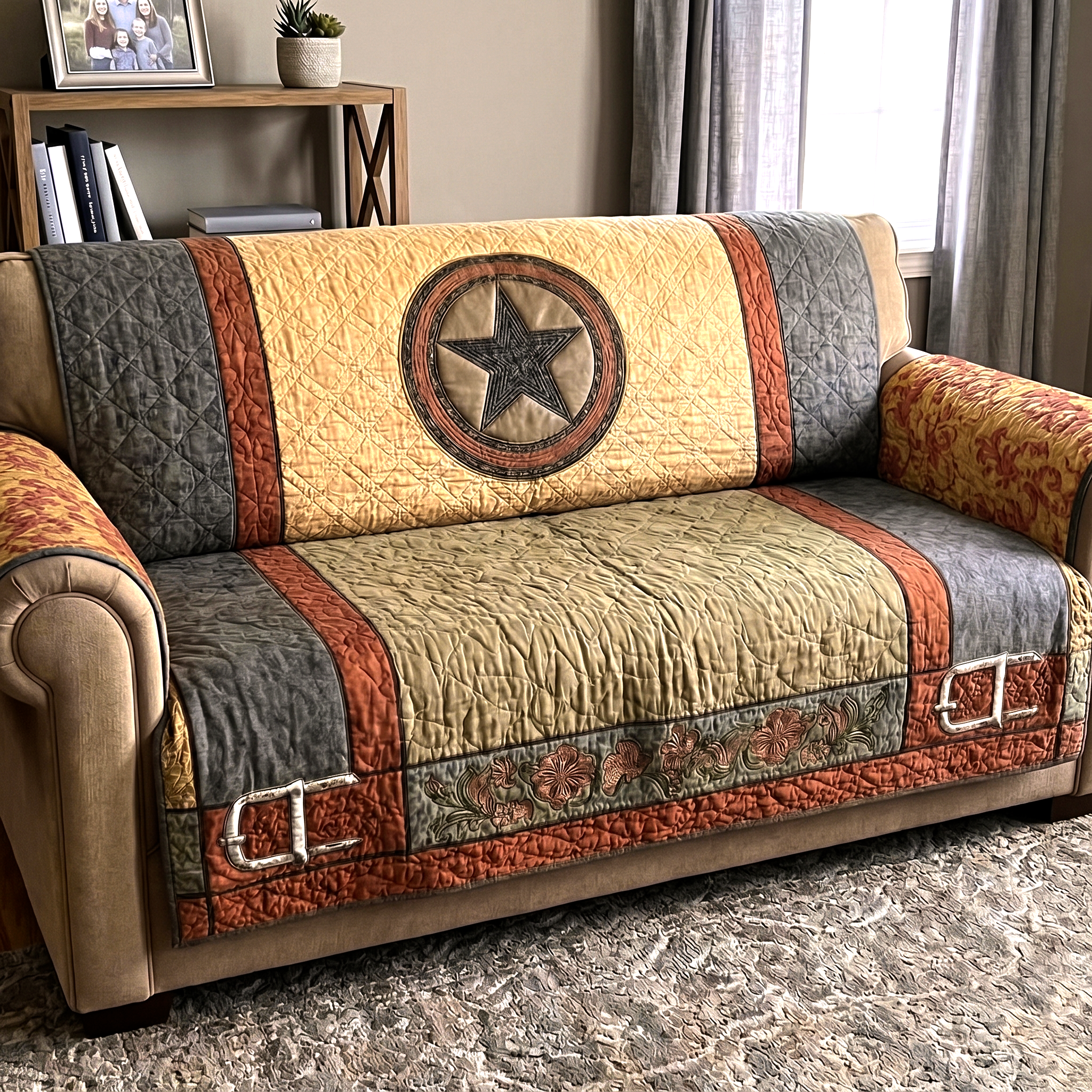 Fleur - Quilted Sofa Cover Texas