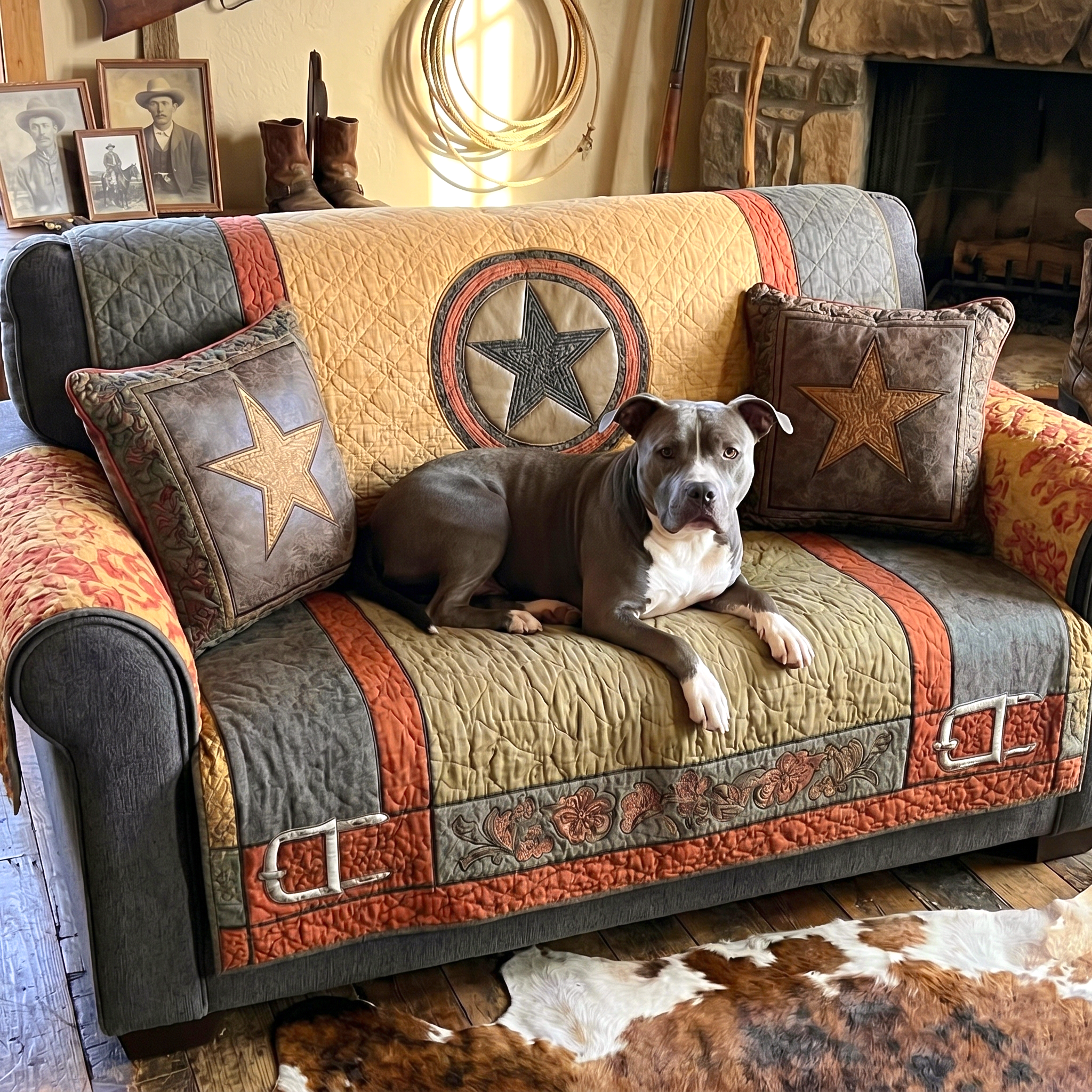 Fleur - Quilted Sofa Cover Texas