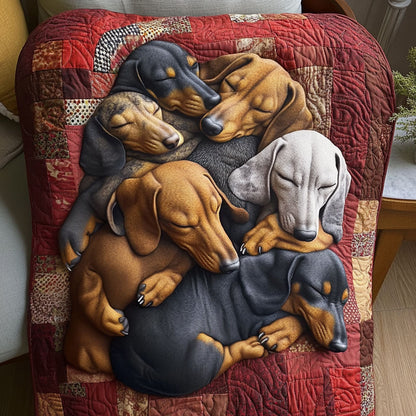 Gemma - Quilted Blanket - Dachshund Delight