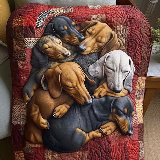 Gemma - Quilted Blanket - Dachshund Delight