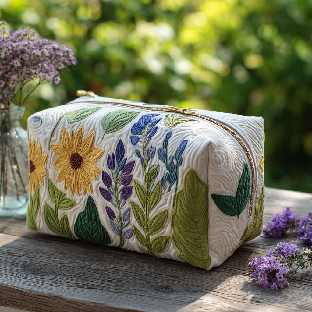 Fleur - Quilted Toiletry Bag - Refined Flowers