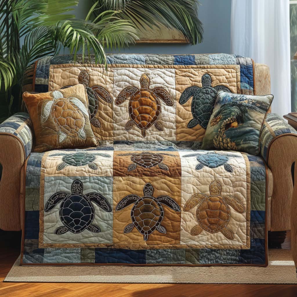 Fien - Quilted Sofa Cover Turtle