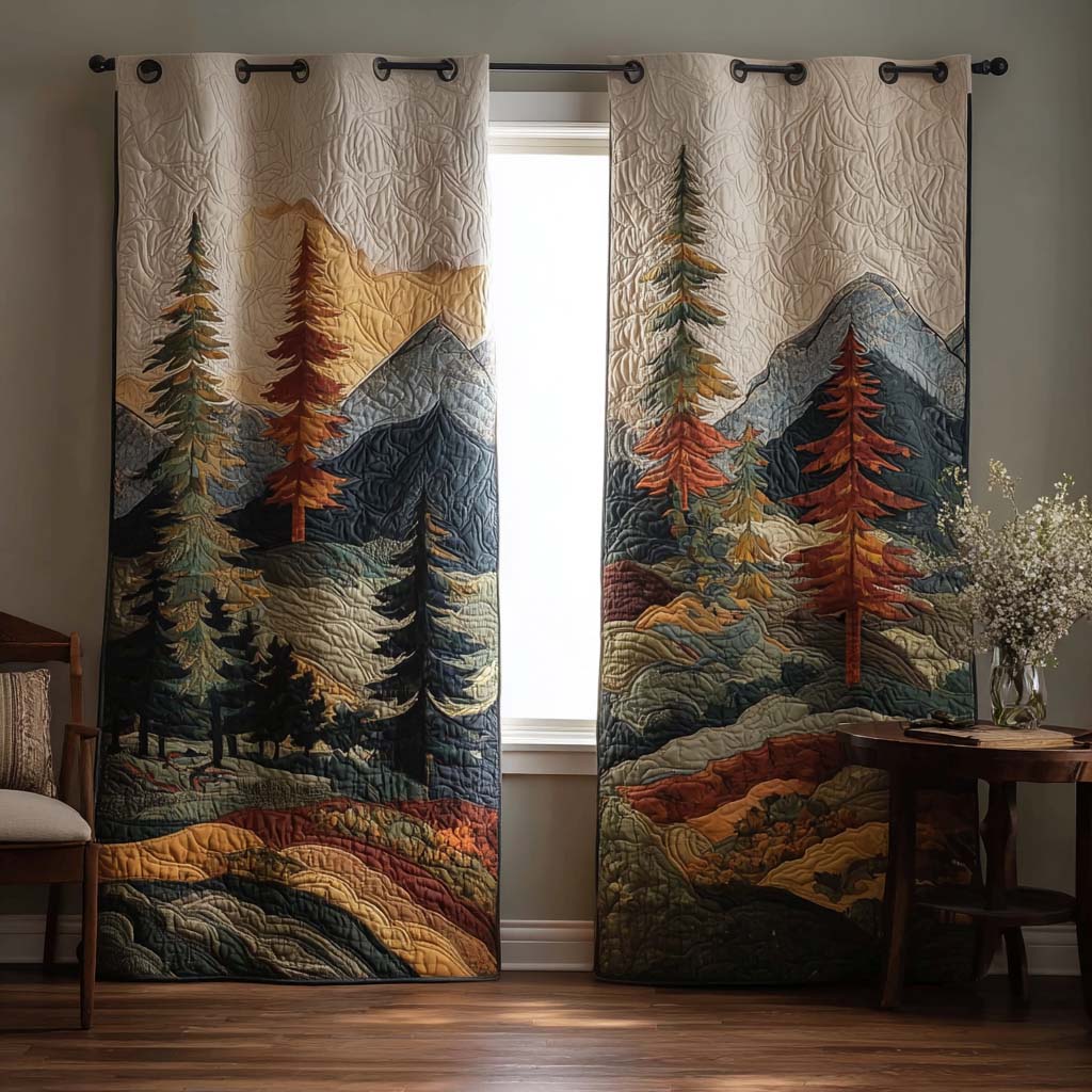 Giana - Quilted Curtains - Rustic Mountaintop