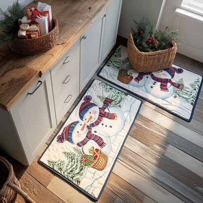 Giselle - 2-Piece Kitchen Mat Set - Elegant Winter