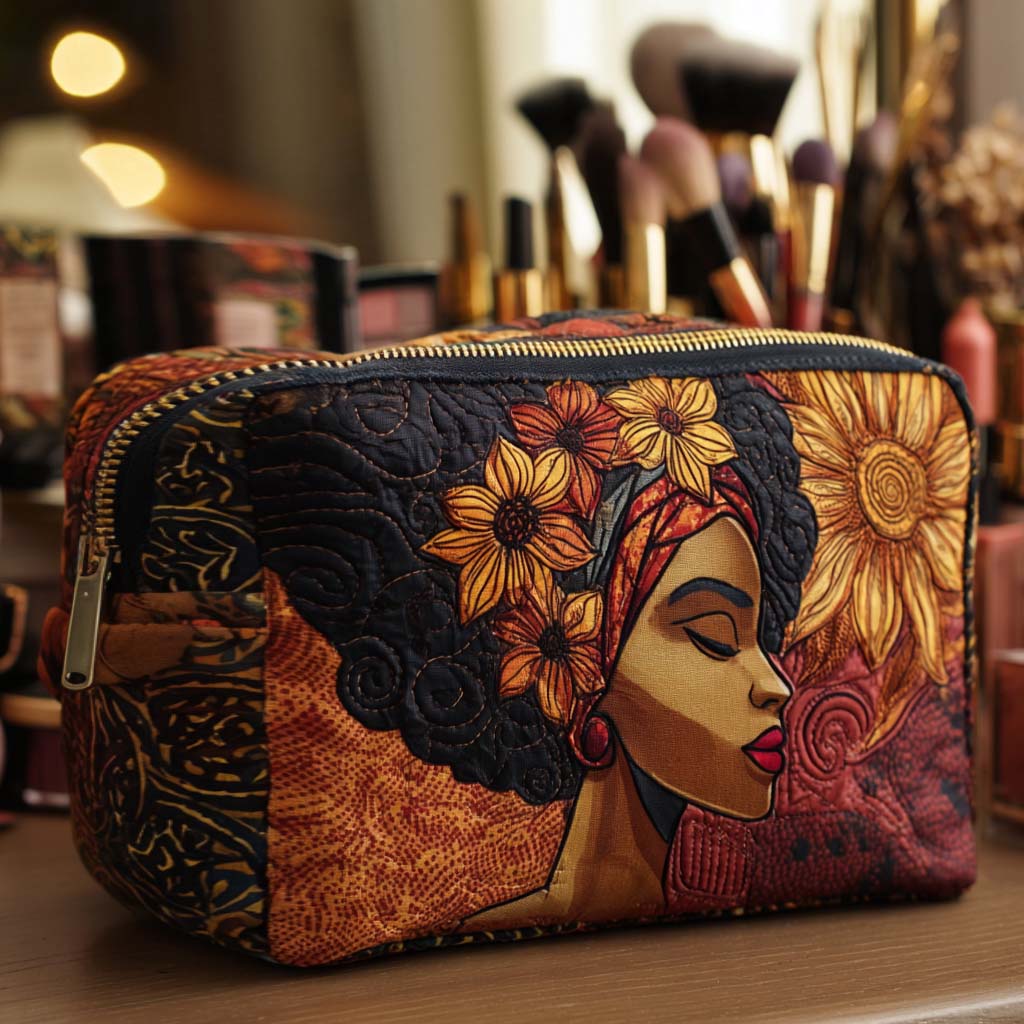 Hedwig - Quilted Toiletry Bag - Golden Crown