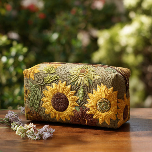 Geertje - Quilted Toiletry Bag - Golden Field