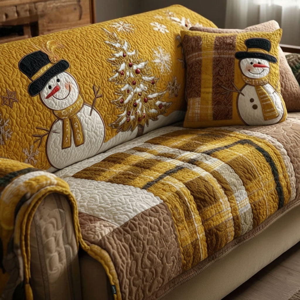 Suze - Quilted Sofa Cover Christmas Pattern