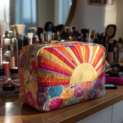 Neeltje - Quilted Toiletry Bag - Golden Horizon