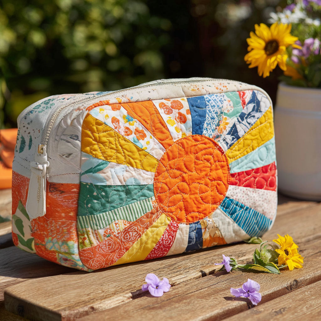 Grietje - Quilted Toiletry Bag - Golden Rays