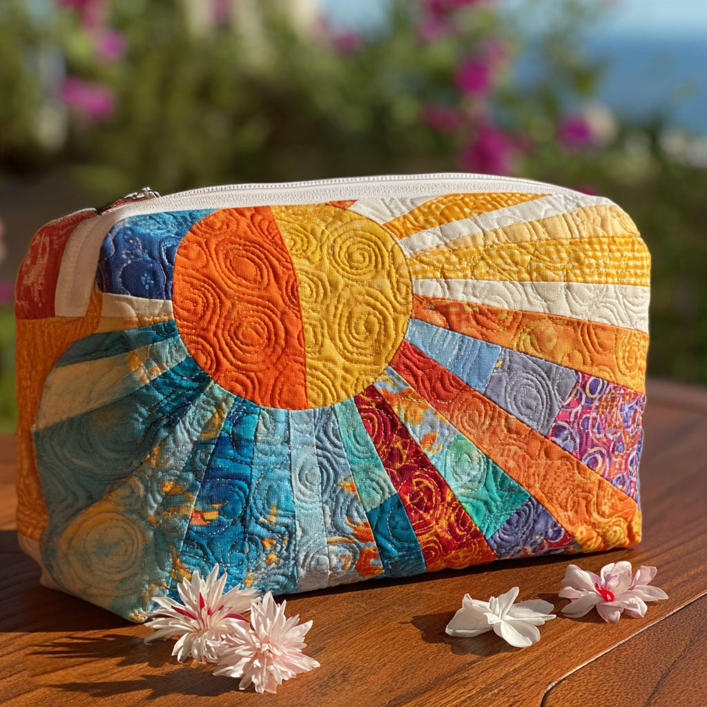 Klaasje - Quilted Toiletry Bag - Colorful Retro Print