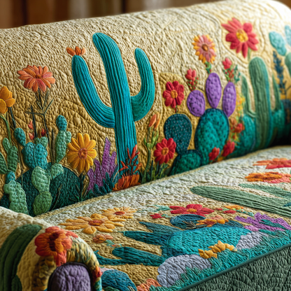Graciela - Quilted Sofa Cover at Sunset