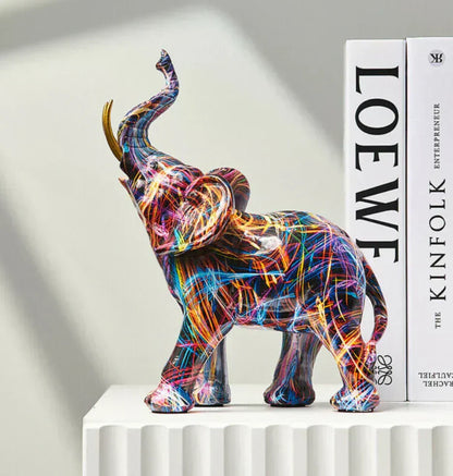Graffiti Elephant Sculpture