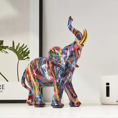 Graffiti Elephant Sculpture
