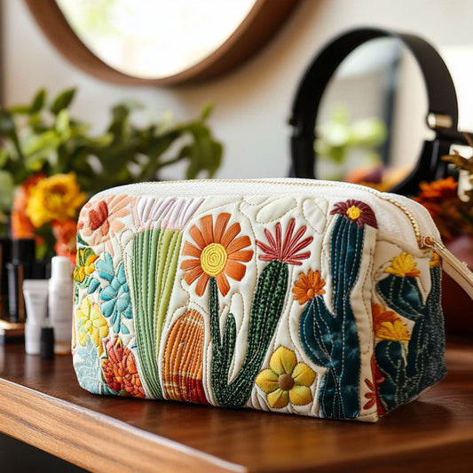 Aaltje - Quilted Toiletry Bag - Green