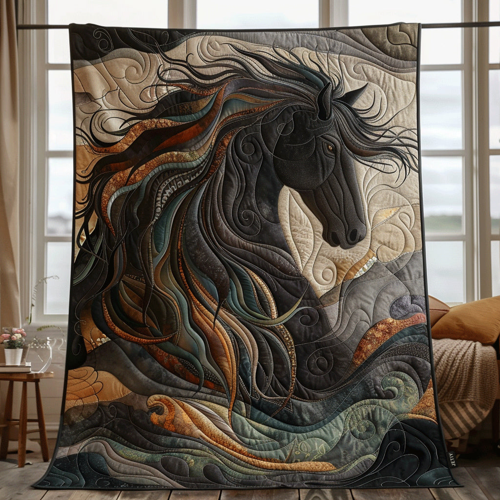 Greer - Quilted Blanket - Dynamic Horses