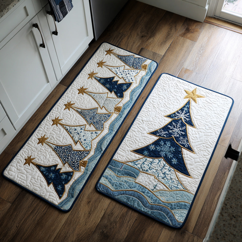 Greta - 2-Piece Kitchen Mat Set - Snowy Trees