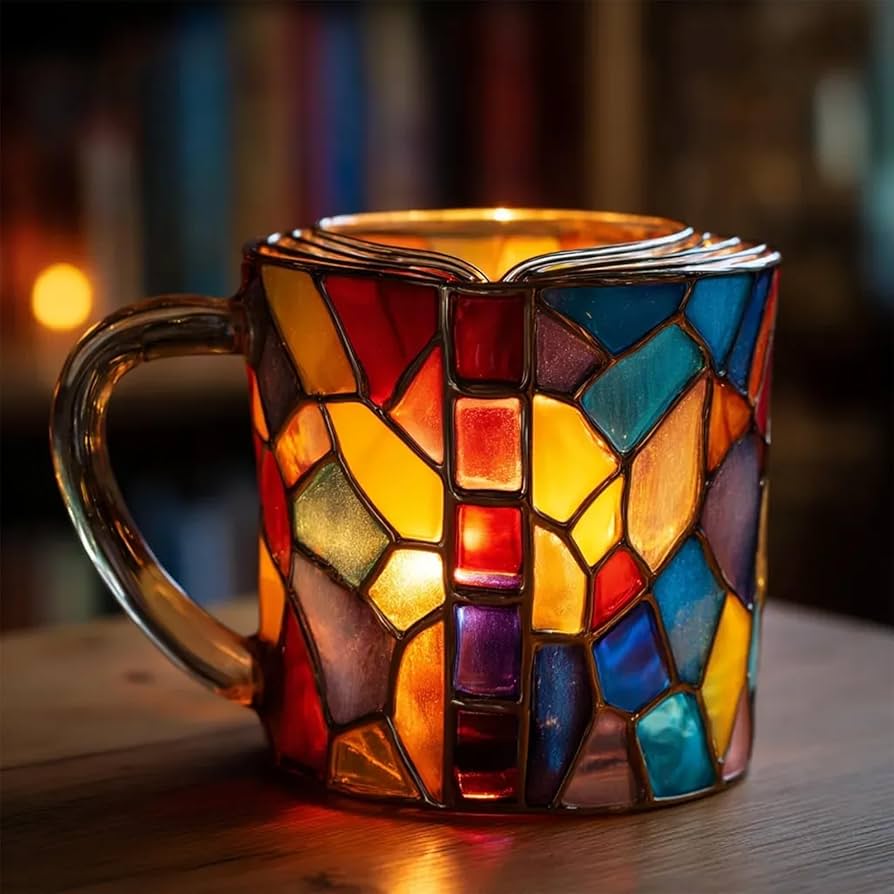 Handmade 3D Aurora Book Mug