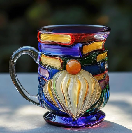 Handmade 3D Dwarf Mug for Book Lovers