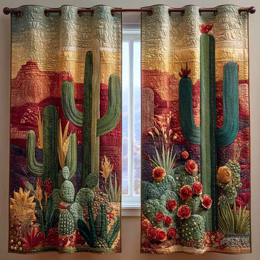 Haylee - Quilted Curtains - Canyon Brush
