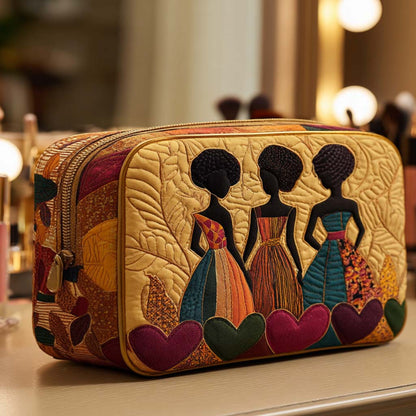 Astrid - Quilted Toiletry Bag - Friendship Hearts