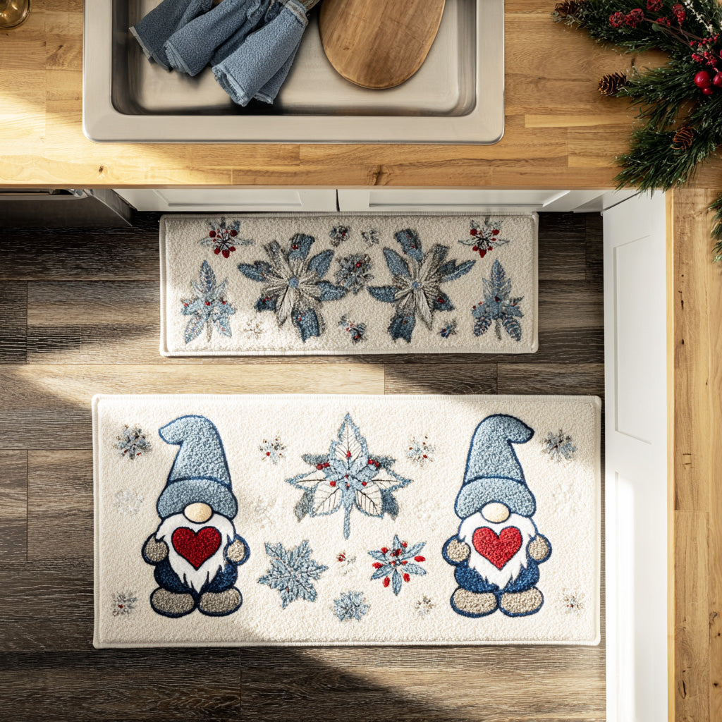 Helena - 2-Piece Kitchen Mat Set - Festive Christmas