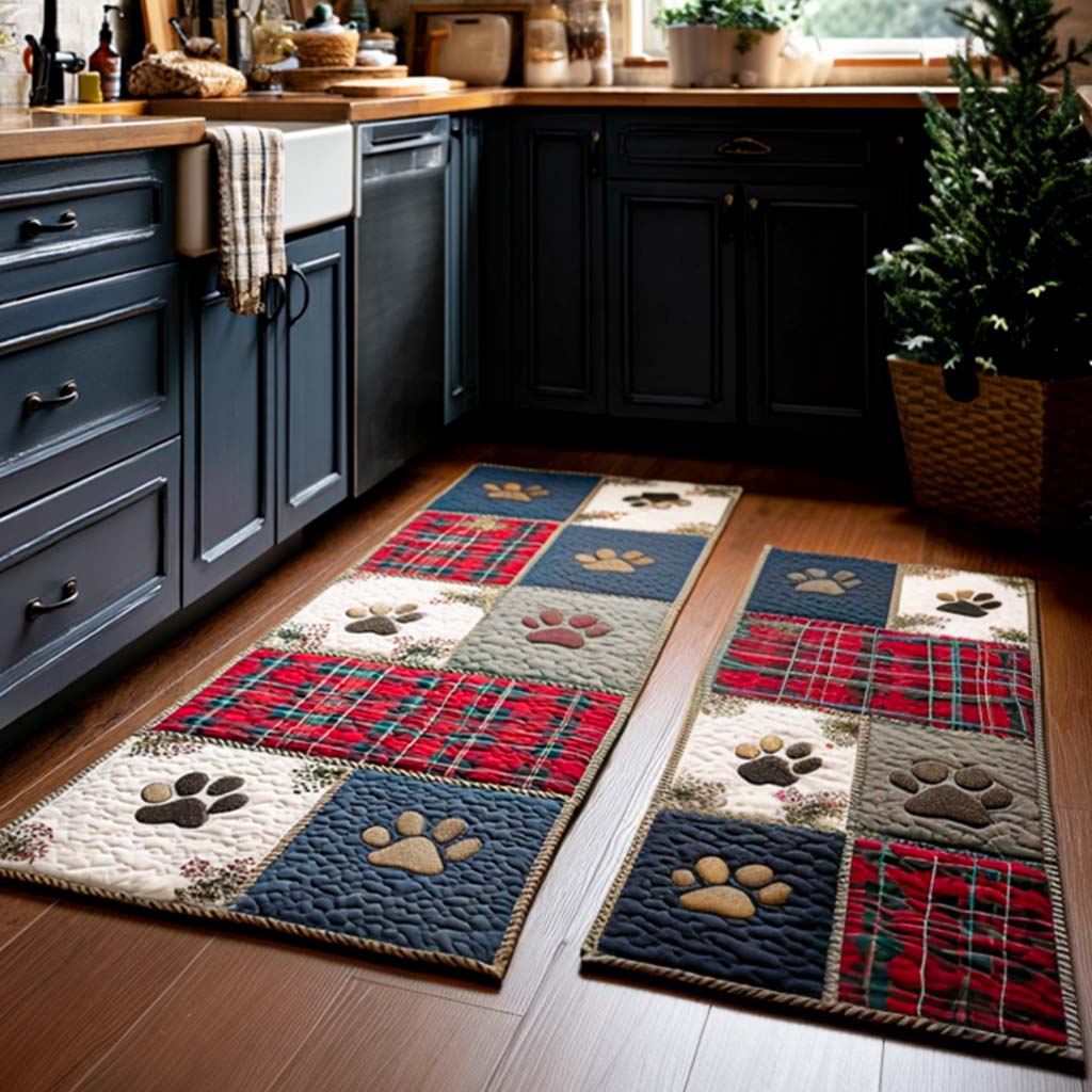 Henley - 2-Piece Kitchen Mat Set - Paw Prints