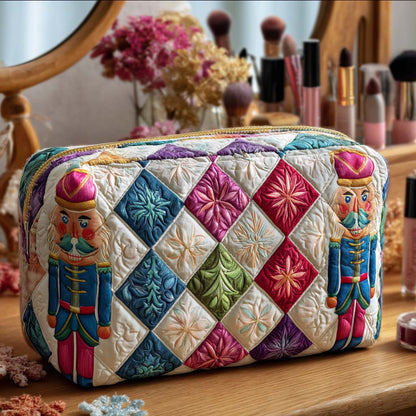 Ellen - Quilted Toiletry Bag - Christmas Soldier