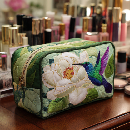 Petra - Quilted Toiletry Bag - Quilt Pattern and Hummingbirds